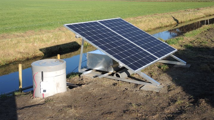 Aanvoerput van een Klimaat Adaptief Drainage (KAD) systeem in Stegeren, een van de proeftuinen in onderzoeksprogramma Lumbricus.