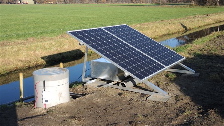 Aanvoerput van een Klimaat Adaptief Drainage (KAD) systeem in Stegeren, een van de proeftuinen in onderzoeksprogramma Lumbricus.